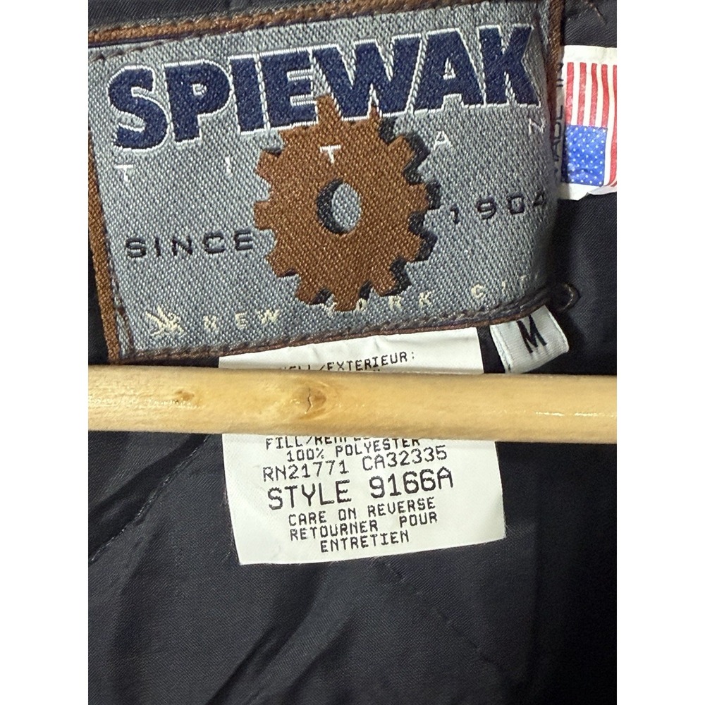 Spiewak USA Made Jacket Mens Medium Black Hooded Military Parka Quilted Lined - Picture 4 of 11